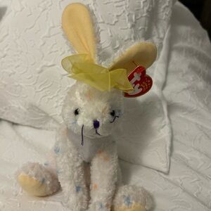 Ty Bunny with Yellow Bow and Colorful Spots